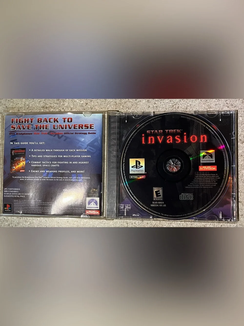Star Trek Invasion PS1 PlayStation 1 Black Label Complete CIB Manual Tested